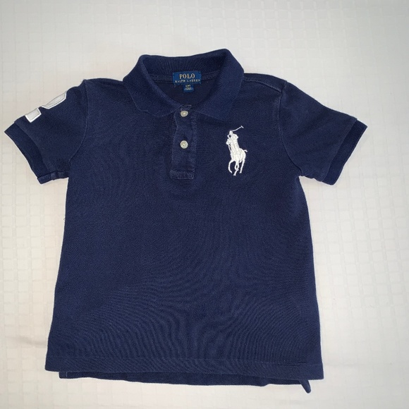 Polo Ralph Lauren Navy Short Sleeve Polo 4T - Picture 1 of 4